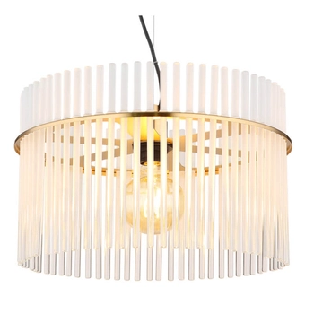 Zwisowa lampa szklana GORLEY 15698HM glamour złota przezroczysta