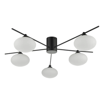 Sufitowa lampa do sypialni Jasper JAS5422 molekuły białe czarne