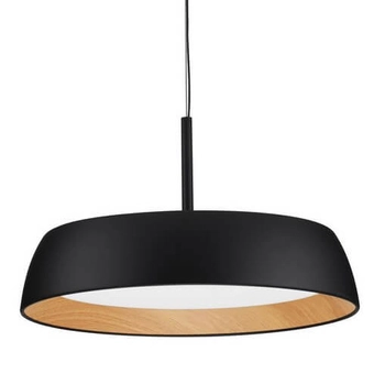 Zwisająca lampa nad wyspę CARACOLLO LE44810 LED 40W 3000K czarny drewniany