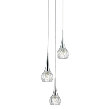 Lampa zwisowa Lyall LYA0350 Dar Lighting nad stół kryształowa chrom