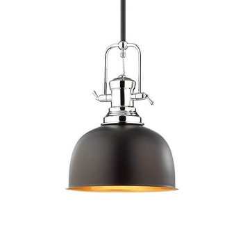 Zwieszana lampa kopuła Laredo MA04431CB-001 Italux nad stół czarny