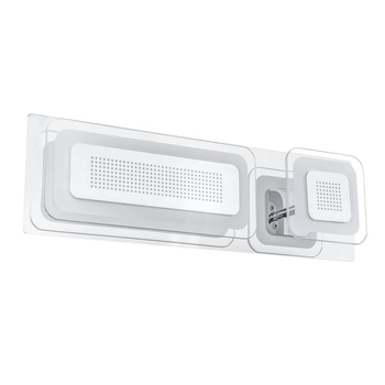 Prostokątna lampa ścienna Presta W29556-3A Italux LED 20W 3000K chrom biała