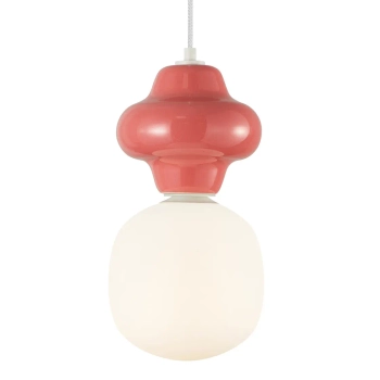 Salonowa lampa zwisająca Latera PND-94331-1L-RED ceramika czerwony