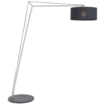 Stojąca lampa do salonu L&-192627 Light& abażurowa czarna nikiel