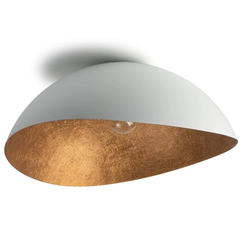 Lampa sufitowa retro SOLARIS 40620 Sigma kopuła biała miedziana