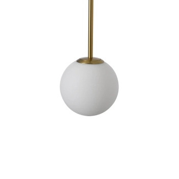 Wisząca lampa szklana kula Bolti PL0112-GD Yaskr ball biała złota