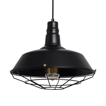 Metalowa lampa nad stół Retro ABR-RRP-C-E27 Abruzzo wisząca czarny