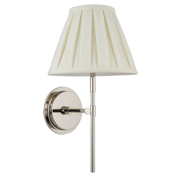 Ścienna lampa do jadalni Rennes & Carla 103356 tkaninowa nikiel kremowa