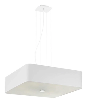 LAMPA wisząca SL.0823 kwadratowa OPRAWA loftowy ZWIS abażurowy biały