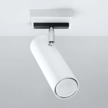 Spot LAMPA sufitowa Direzione SL.0495 Sollux metalowa OPRAWA regulowana tuba biała