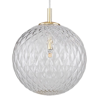 Lampa zwisająca do salonu Cadix 4610 bubble przezroczysta złota