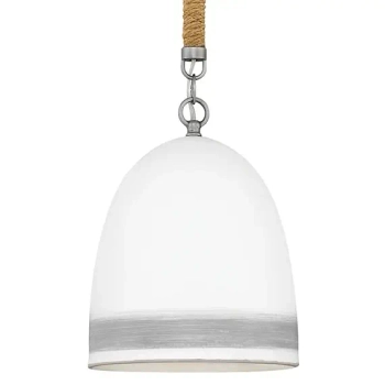 Kuchenna lampa wisząca Nash HK-NASH-P-AN marynistyczna nikiel biały