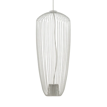 Lampa wisząca nad stół Pumpkin 11242 Nowodvorski druciana do jadalni jedwabisty szary