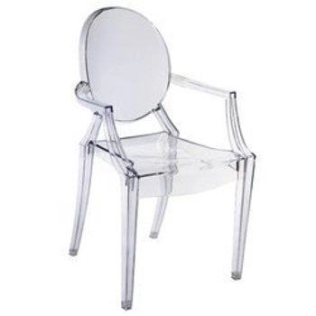Krzesło z podłokietnikiem Spirit MH-006CH-T Moos hampton transparentne