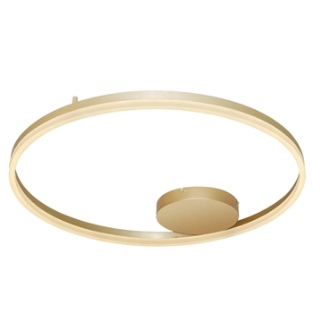 Przysufitowa lampa salonowa Halo LED 55W 3000K złoty plafon