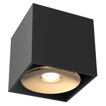 Spot LAMPA sufitowa Cardi l Small Nero / Ufo Gold Orlicki Design metalowa OPRAWA downlight kostka czarna złota