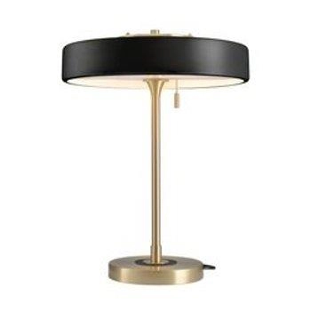 Lampa stołowa Artdeco MT8872 BLACK Step włącznik na sznurku czarna złota