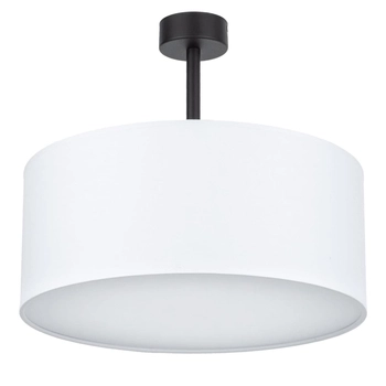 Sypialniana lampa sufitowa Rondo 4243 TK Lighting okrągła z tkaniny biała