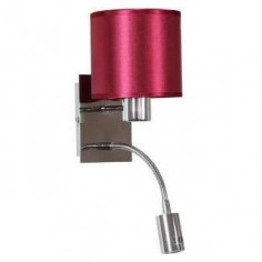 Ścienna lampa SYLWANA 21-29317 abażurowa na peszlu LED 3W 3000K burgund
