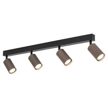 Ryflowana sufitowa lampa Tune 16149 tubki na podsufitce brązowy