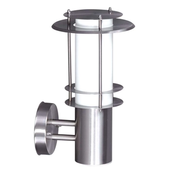 Zewnętrzna LAMPA ścienna Tares  K-LP238A Kaja elewacyjna OPRAWA metalowa tuba ogrodowa outdoor IP44 chrom