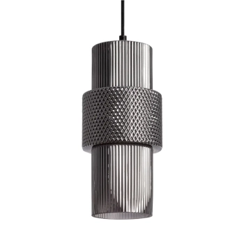 Szklana lampa wisząca Bella ABR-LWS-BELL-C nad stół nordycka szara