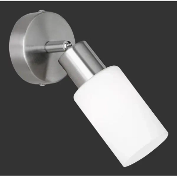 Naścienny kinkiet do salonu Mars R80011007 biała tubka regulowana srebrny