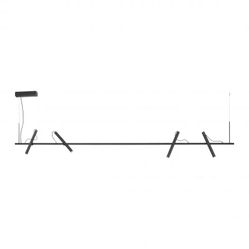 Lampa wisząca PURE-TUTUA czarna LED 28W 3000K do salonu nad stół tuby 2024-18