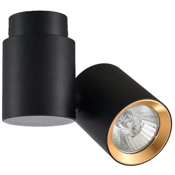 LAMPA sufitowa BOSTON LP-741/1W BK/GD Light Prestige metalowa OPRAWA regulowana czarna