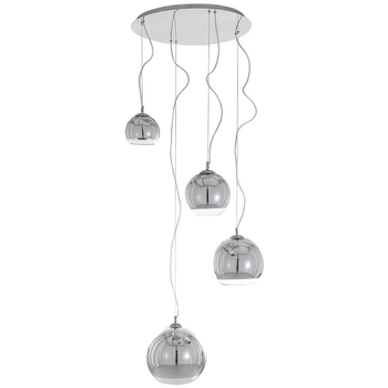 LAMPA wisząca LAURENT MA04914C-004 Italux szklana OPRAWA kaskada ZWIS kule balls chrom