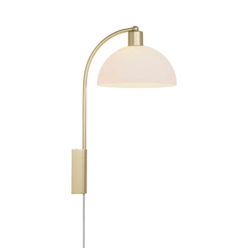 Ścienna lampa do sypialni Ellen 2213701035 szklana mosiądz