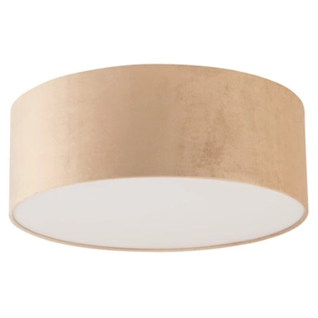 Okrągły plafon do jadalni Soft 40651 Sigma z welurowym kloszem beżowy