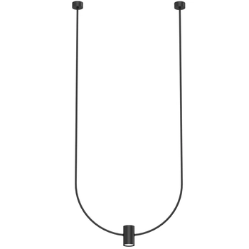 Zwisająca lampa metalowa No.C 5086 Shilo regulowana 58cm nad stół czarny