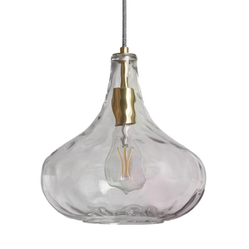 Szklana lampa wisząca Pico ABR-LWS Abruzzo nad stół złoty przezroczysty