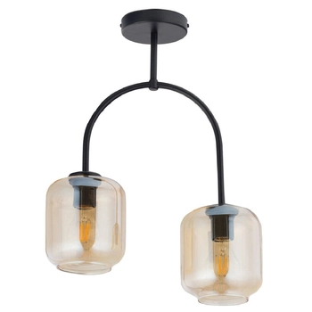 Plafon LAMPA loftowa SHINE 32242  Sigma sufitowa OPRAWA szklana plafoniera bursztynowe czarne