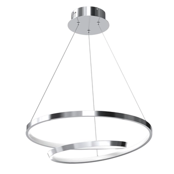 Salonowa lampa wisząca Lucero wstęga LED 48W rings chrom