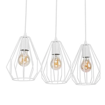 Zwieszana lampa loftowa Brylant 2225 TK Lighting druciana metalowa biała