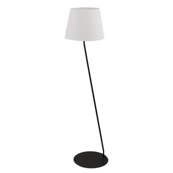 Lampa do salonu z abażurem Lizbona 50230 tkaninowa biała czarna