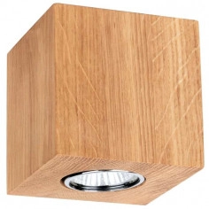 Drewniana LAMPA sufitowa WOODDREAM 2076174 Spotlight ekologiczna OPRAWA skandynawska kostka cube downlight dąb olejowany