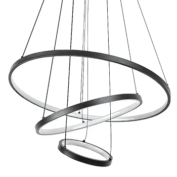 Ledowa zwisająca lampa obręcz Beliza 72346 LED 90W 3000-6500K czarny