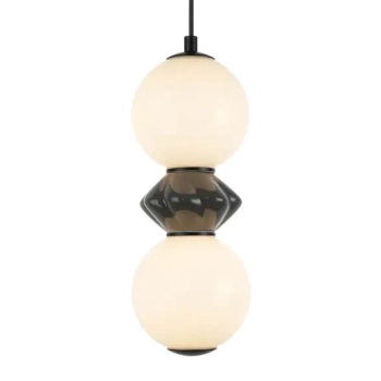 Kulisty żyrandol Balos PND-94921-2A-BK LED 10W 3000K czarny biały