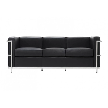 Trzyosobowa sofa Soft KH1501100202 King Home metal włoska skóra czarna