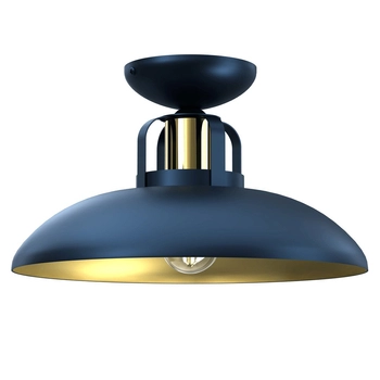 Przysufitowa lampa nowoczesna Felix plafon niebieski złoty