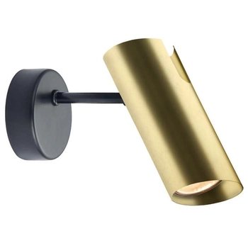 Regulowana LAMPA ścienna FUTURO LP-17001/1W GD/BK Light Prestige metalowa OPRAWA kinkiet tuba na wysięgniku złota czarna