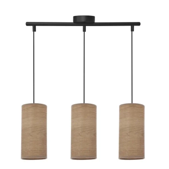 Materiałowa lampa wisząca tuba Ballo 33-19745 boho brązowy czarny