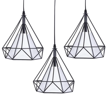 Loftowa lampa wisząca DIAMOND CHNR3-E27 druciana metalowy kaskada czarna