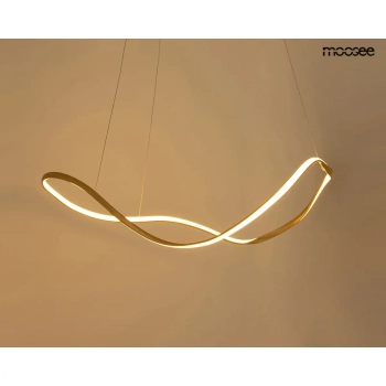 Lampa wisząca falista WAVES złota MSE1501100594 1xLED 28W 3000K metalowa