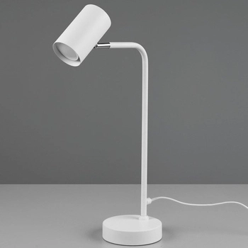 Biurkowa LAMPKA stojąca VANTOS  DL131512400 Trio metalowa LAMPA stołowa regulowana biała