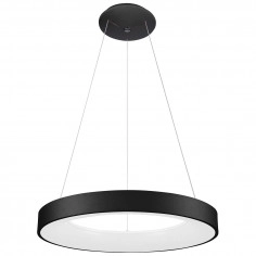 LAMPA wisząca GIULIA 5304-850RP-BK-3 Italux OPRAWA okrągła LED 50W 3000K pierścień ring czarna