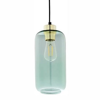 Owalna lampa wisząca loft Marco 3324 TK Lighting szklana czarna zielona